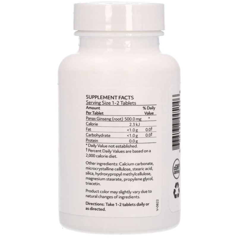 eticheta 1 Panax Ginseng Calivita, ingredienre per tableta, mod de administrare zilnica
