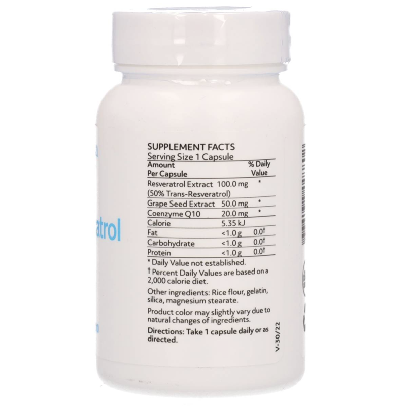 eticheta 1 resveratrol plus calivita, ingrediente per capsula, mod de administrare zilnica