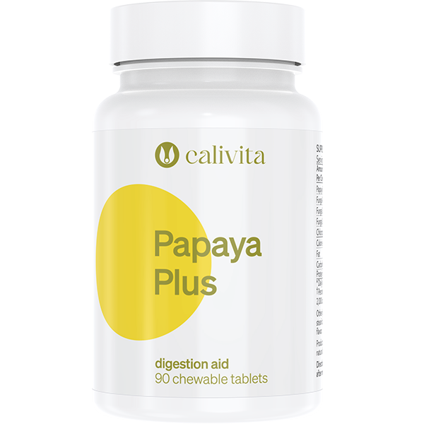 Papaya Plus, 90 tablete cu extract de papaya, producator calivita